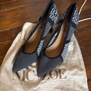NIC+ZOE Monochrome Patterned Heels